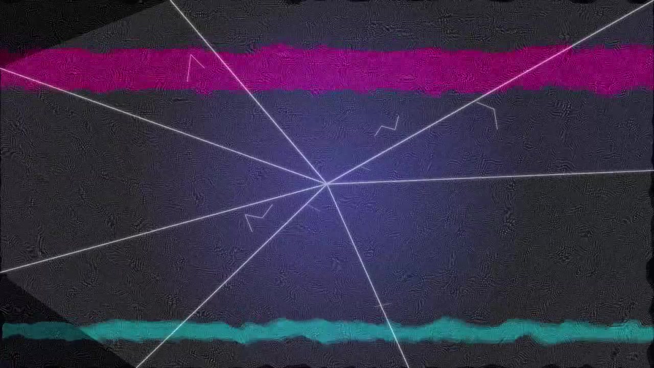 Sfondo glitch retrò astratto con linee al neon pulsanti