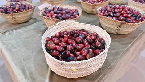 Fresh Emirati Dates are displayed during the Dates Festival in the United Arab Emirates