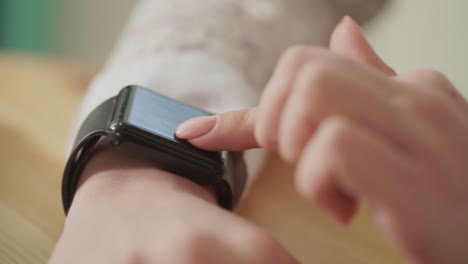 Woman using a smartwatch