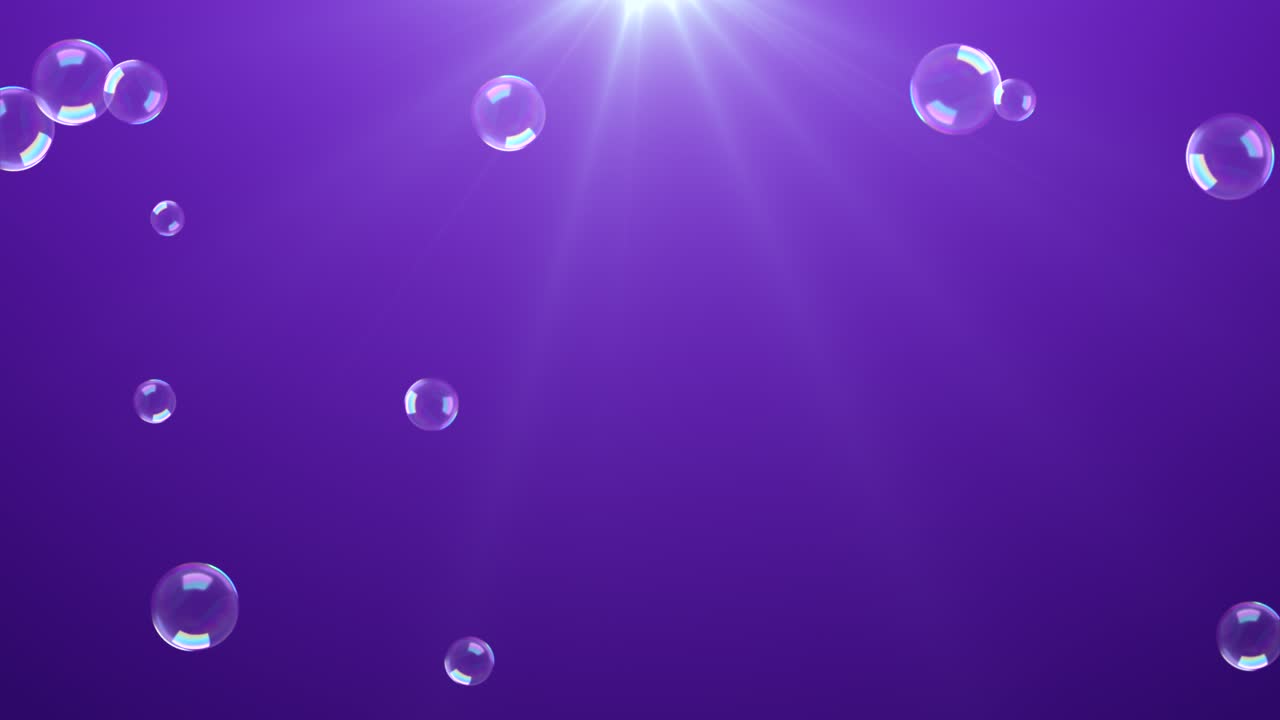 Slow motion of air bubbles floating from sea bottom to the water surface green screen