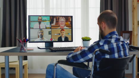 videoconferencia de negocios en línea