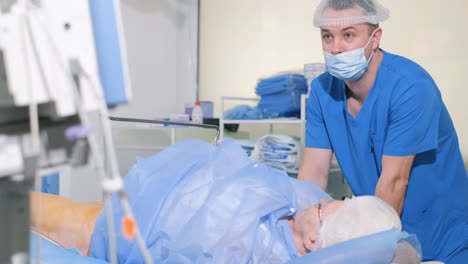 medical examination/procedure in a hospital setting