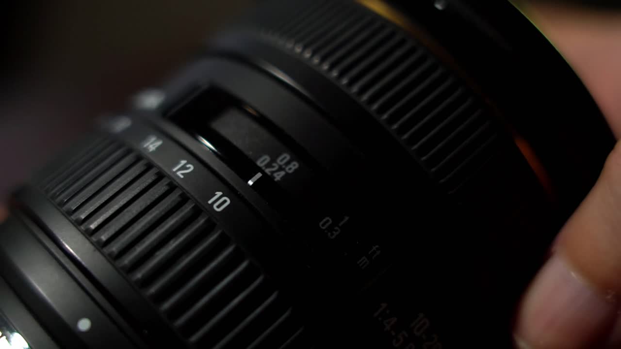 Manual camera lens focus ring
