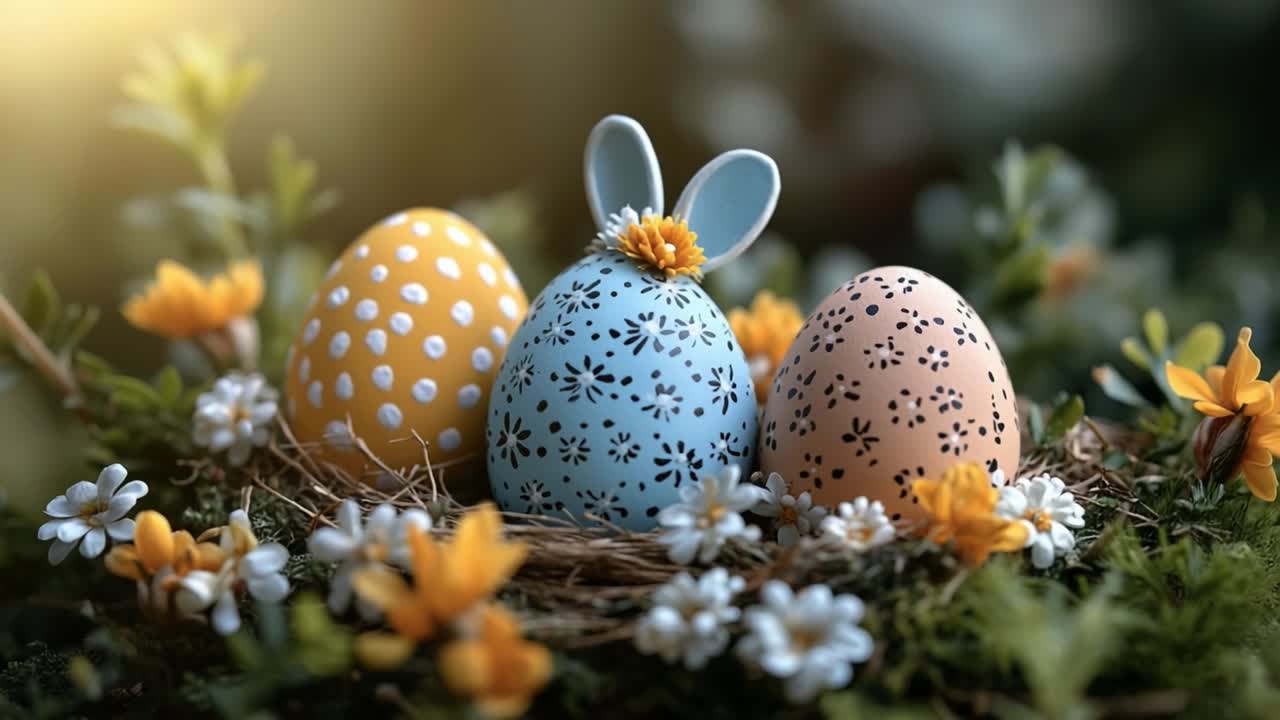 Easter Eggs in a Nest
