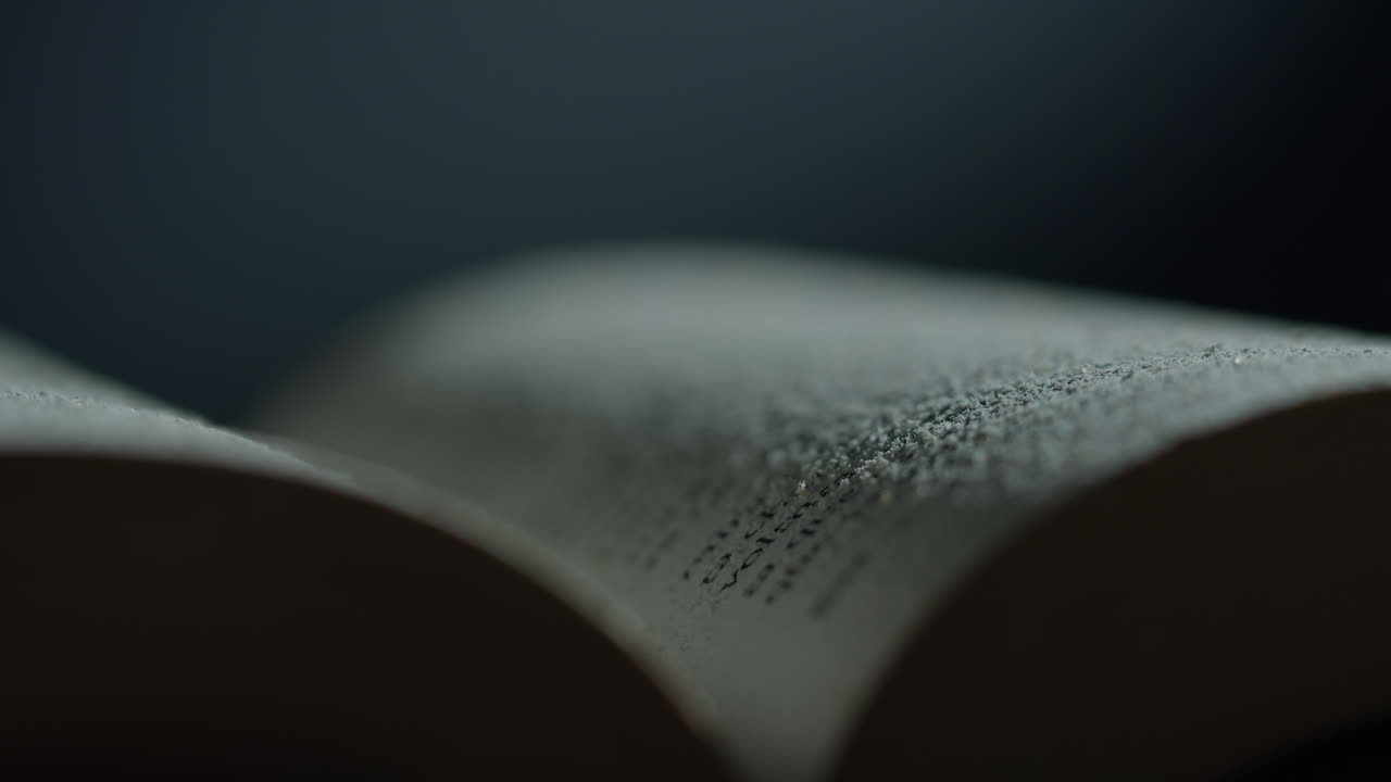 Close-up of Dusty Open Book
