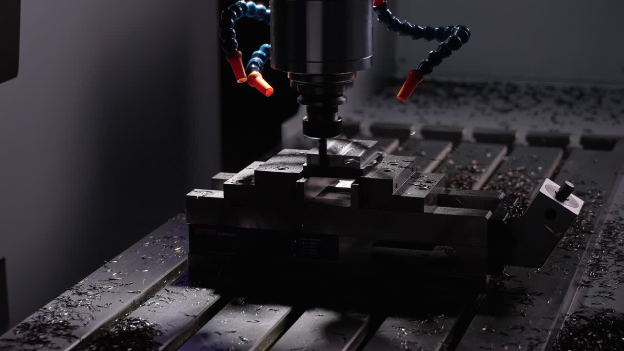 macchina cnc che taglia un pezzo di metallo p4