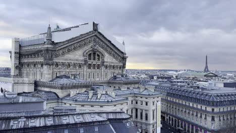 as seen from above of palais or opera garnier & the national academy of music in paris