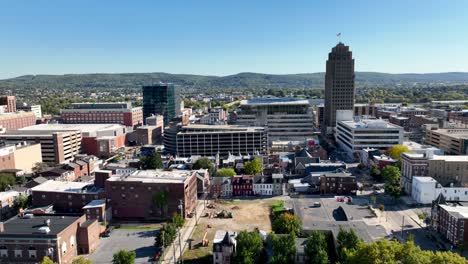 aerial pullout from allentown pennsylvania