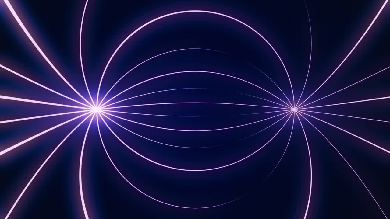 Abstract Glowing Lines Tunnel