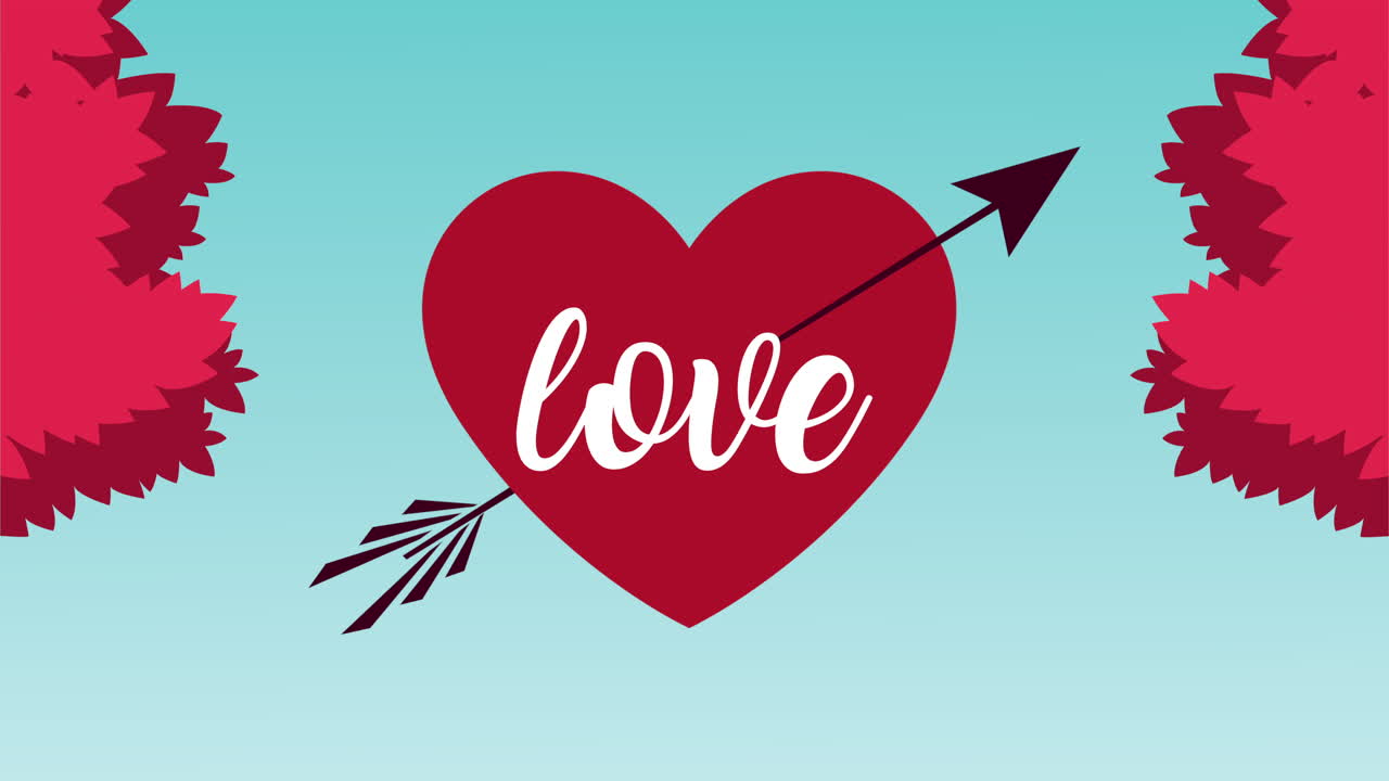 lettere d'amore in anima di cuore e freccia