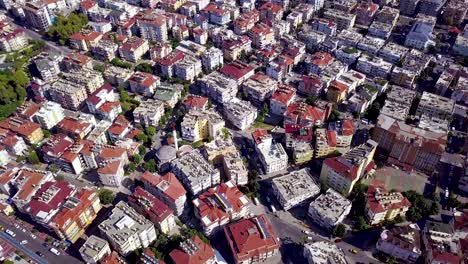 aerial view of a turkish city