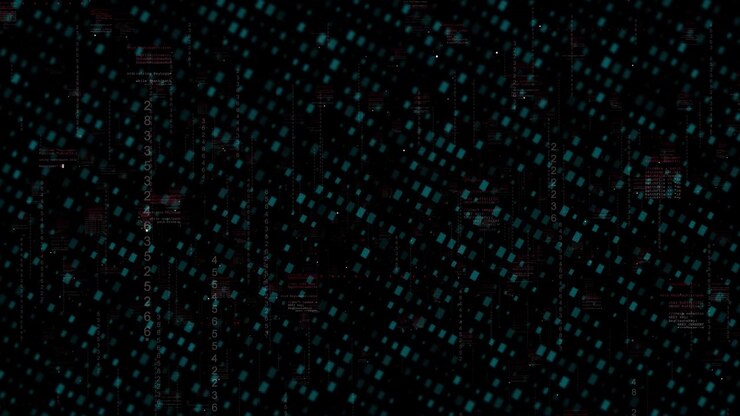 Digital cyberspace particles tunnel lines data flow optical fiber effect digital technology stream