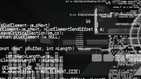 animation of statistics recording and data processing on grey background