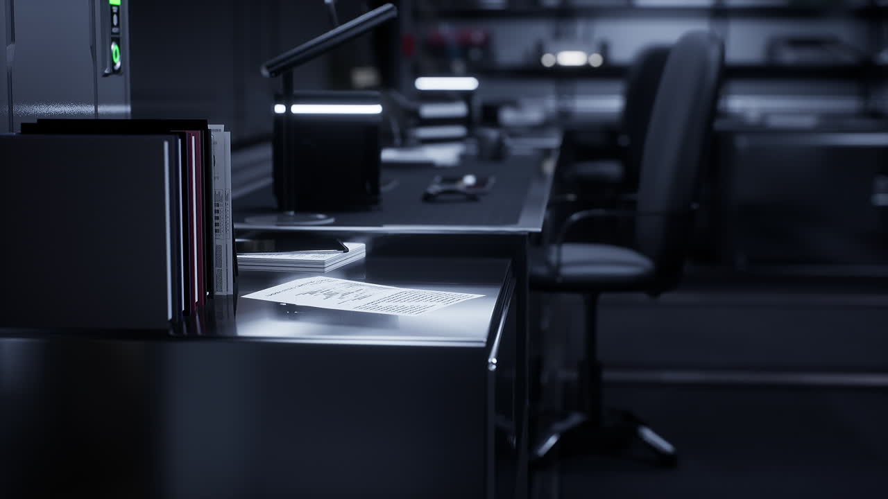 centro de red de oficinas y comunicaciones futurista