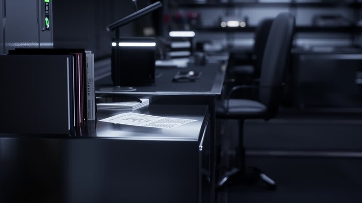 futuristisches büro- und kommunikationsnetzwerkzentrum