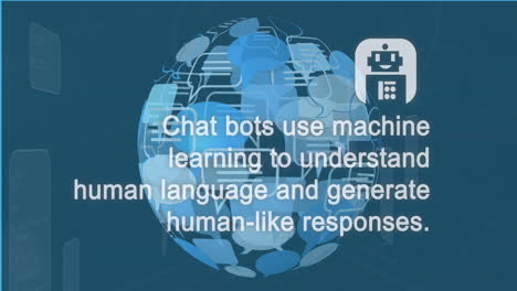 animación de todo el procesamiento de datos en todo el mundo con íconos