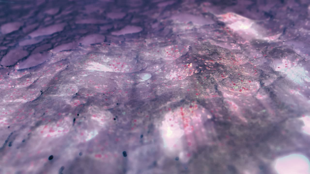 Microscopic view of Stained Biological Tissue