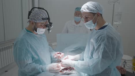 surgical procedure in operating room