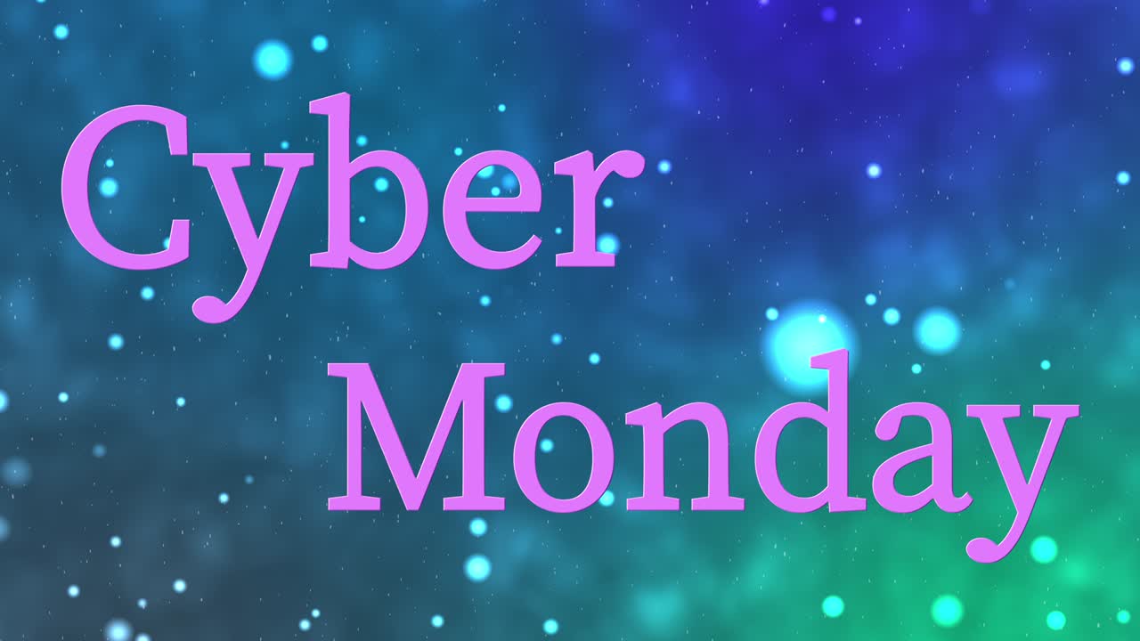ciber lunes venta evento texto animación gráficos en movimiento