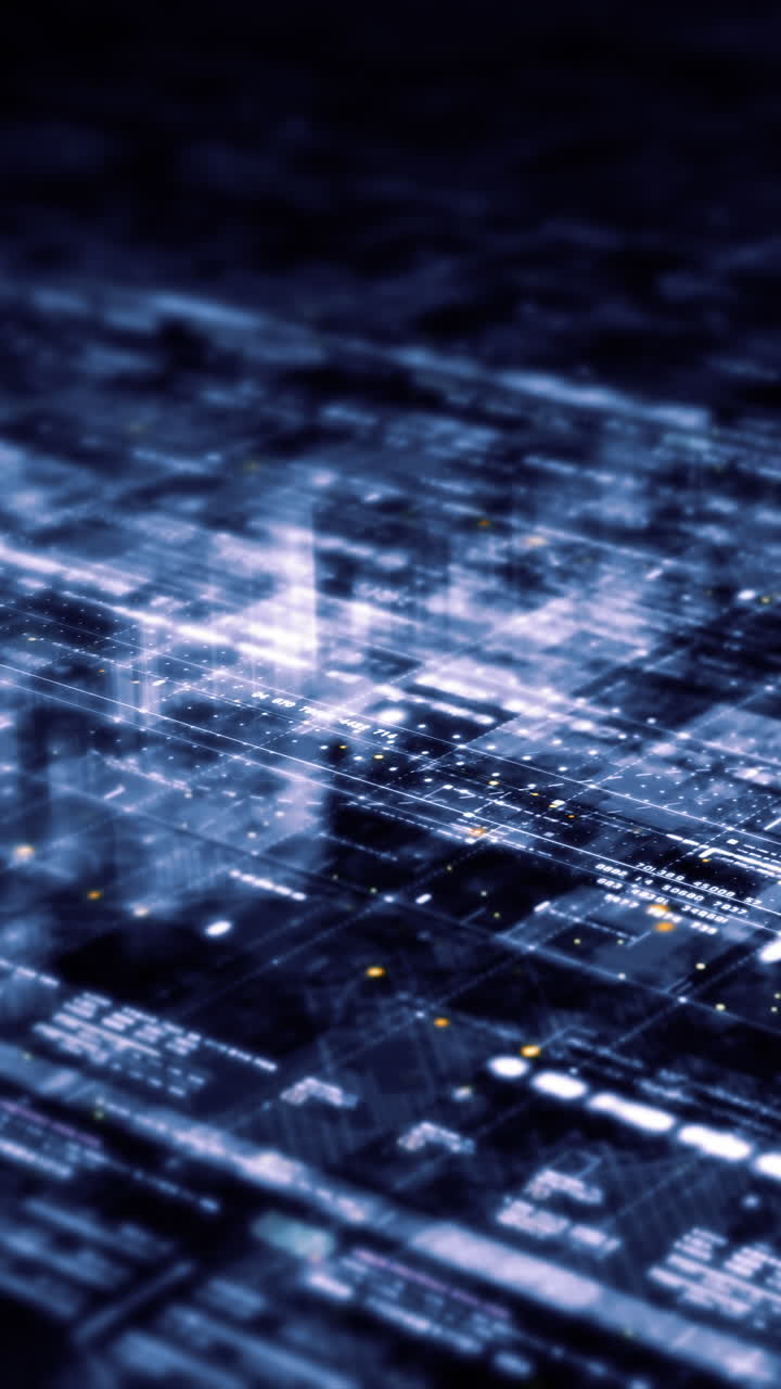 metaverse avanzato, telemetria di dati digitali hi-tech con numeri crittografati, visualizzazione di sfondo dinamico per computer desktop formato di visualizzazione a schermo verticale