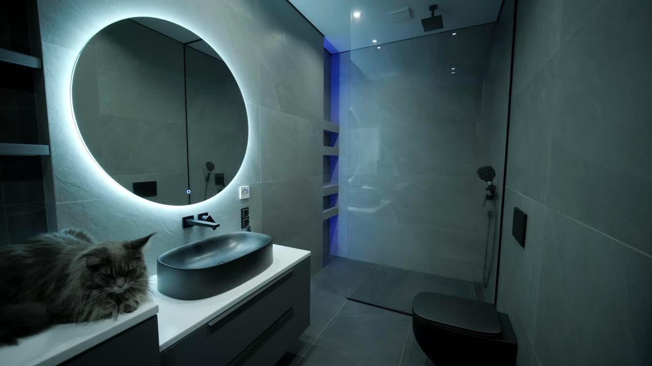 interior moderno y elegante de un baño. diseño de interiores para el hogar