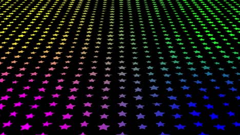 retro bokeh polygon pattern motion on black background animation seamless loop, technology concept