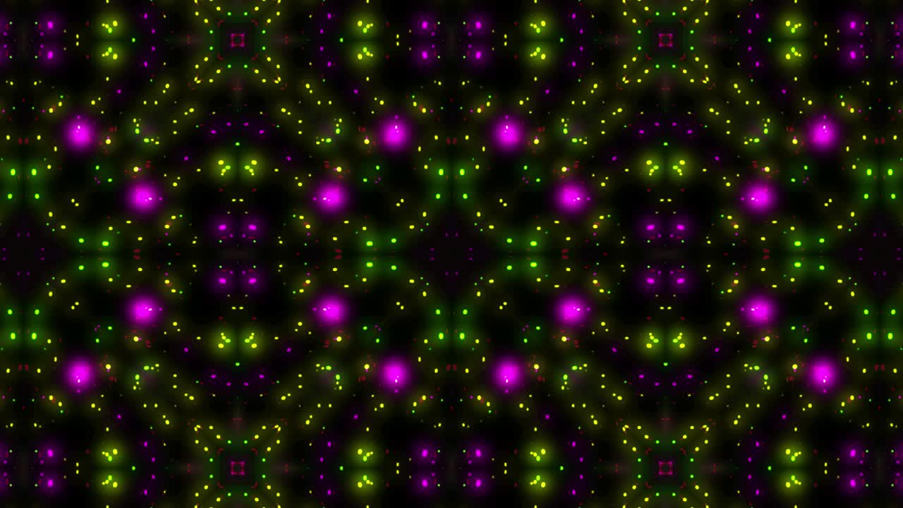 Particle light emitting kaleidoscope animation motion graphics