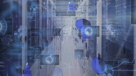 Animation-of-mathematical-equations-and-data-processing-over-server-room