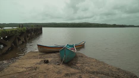 boat-on-the-river-bank