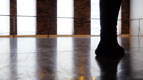 ballerina practicing in dance studio