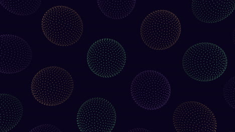 psychedelic neon pattern of vibrant spheres