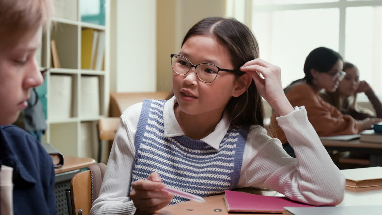 Young students in a classroom during a lesson