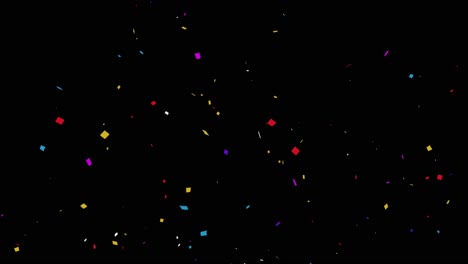 realistic multicolored confetti gunshot popper explosions shooting falling green screen alpha