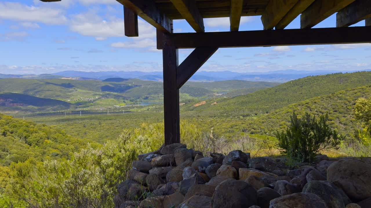 Beautiful Sight Of Mountains Full Of Vegetation From A Man Made Viewpoint