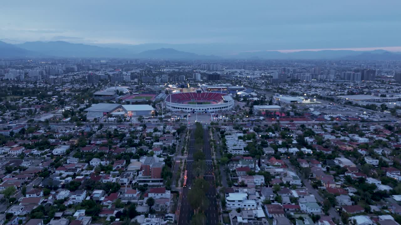 estadio nacional de santiago de chile en una mañana de invierno