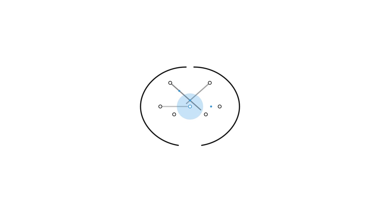 Minimalist Animated Network Connection Graphic on White Background