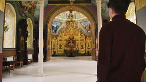 man in the chapel