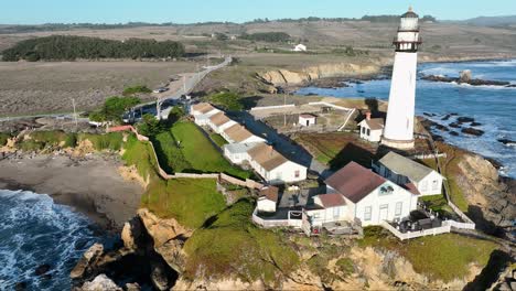 Pigeon-point,-lighthouse,-hostile,-pelicans