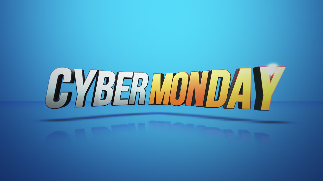 lunes cibernético en degradado azul moderno