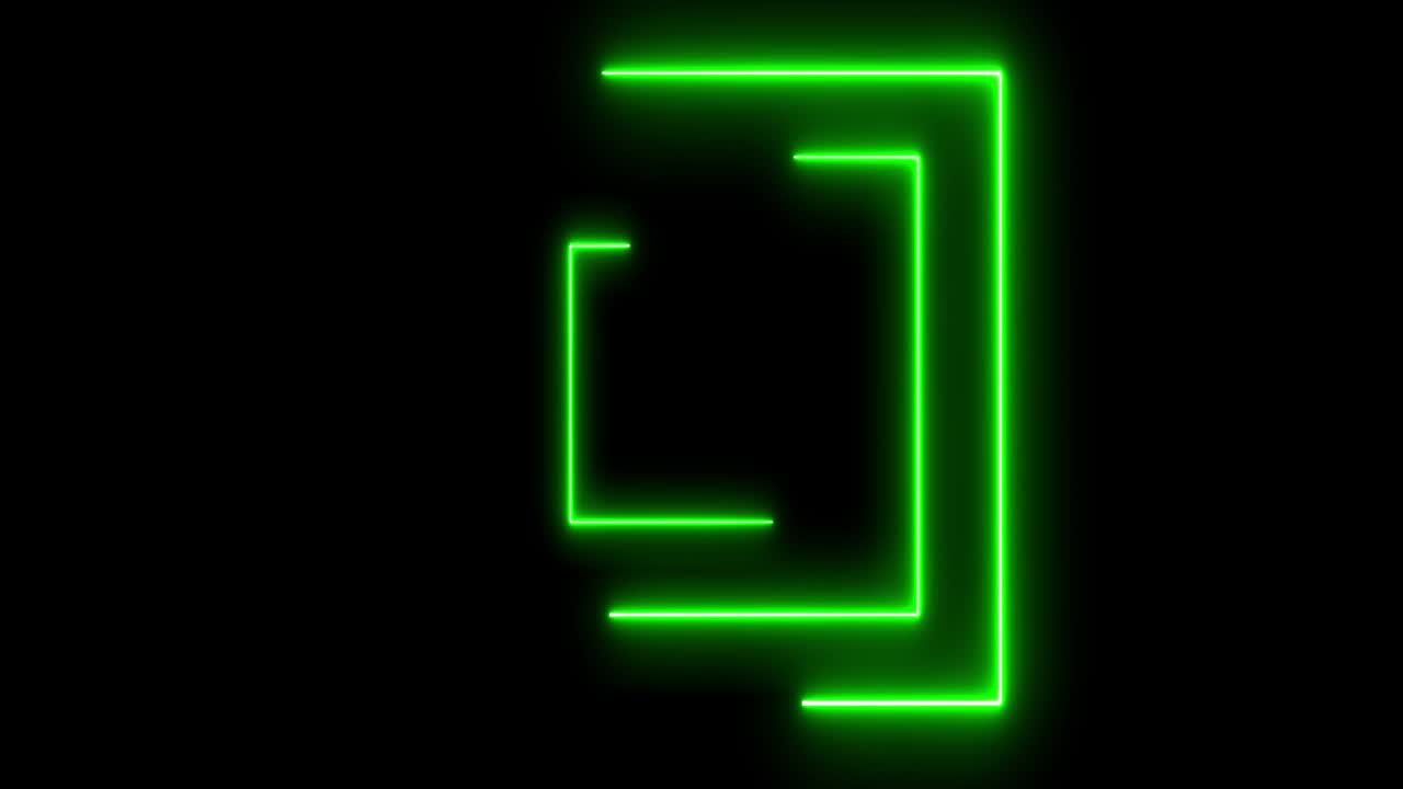 abstracto neón, led cuadrado, borde. renderizado colorido futurista