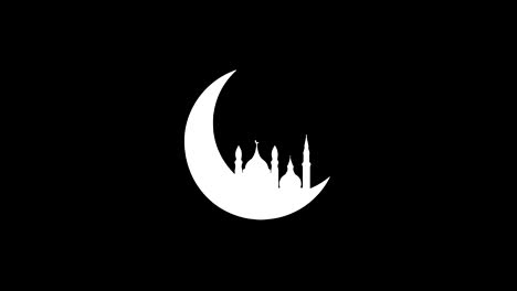 mosque in moon animation