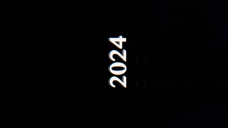 2024 vertical numbers drag down to bottom on black background