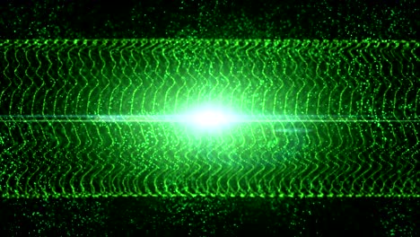 movimiento abstracto colores verdes de fondo, luces brillantes, chispas como partículas, bucle sin costuras capaz