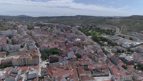 city buildings of torres vedras aerial view portugal 4k