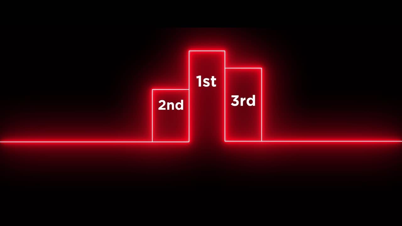 Neon podium for competition winners