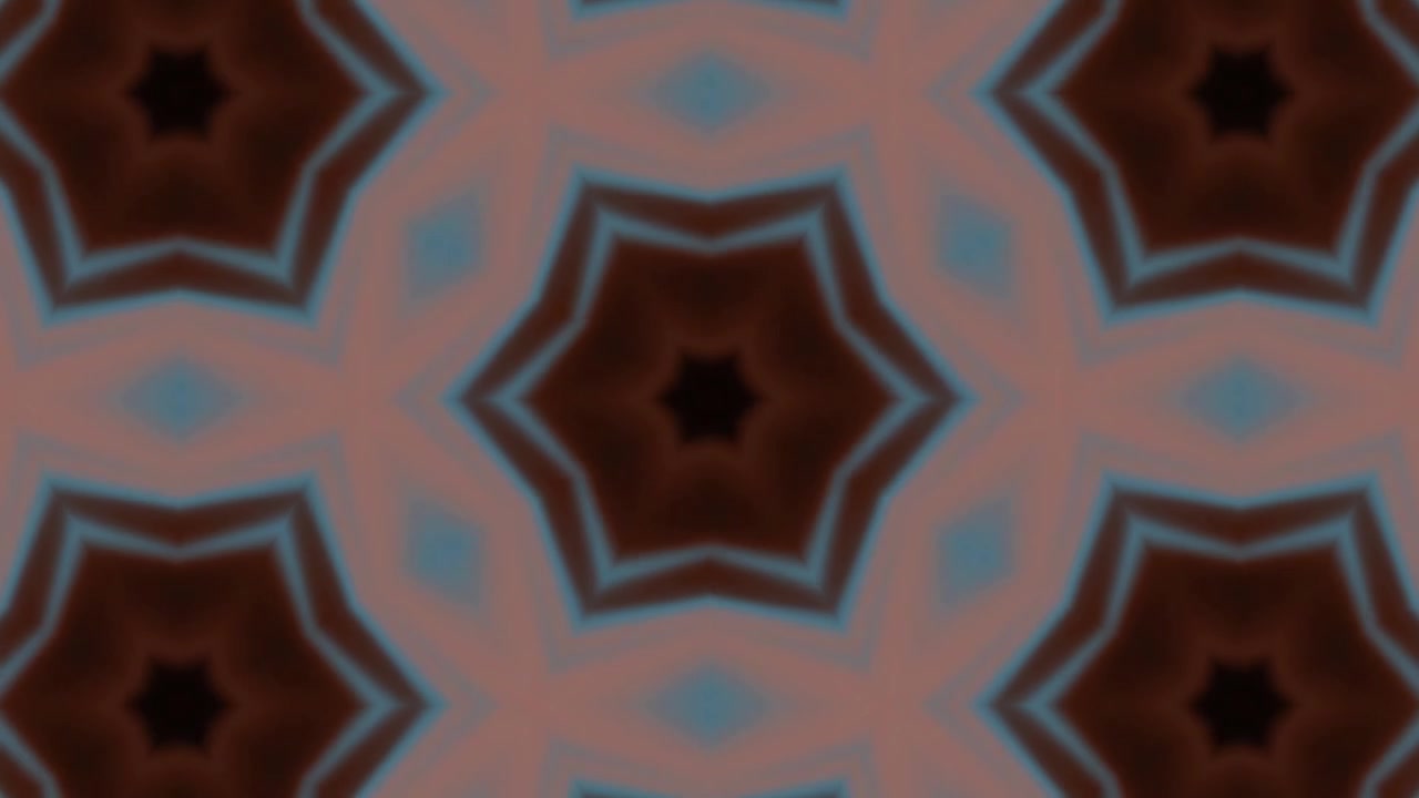 Abstract Kaleidoscope Pattern with Pulsing Geometric Shapes