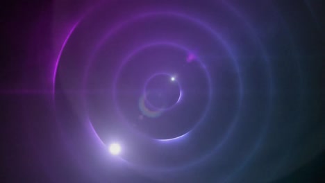 animation of universe with orbits spinning and wandering star on dark background