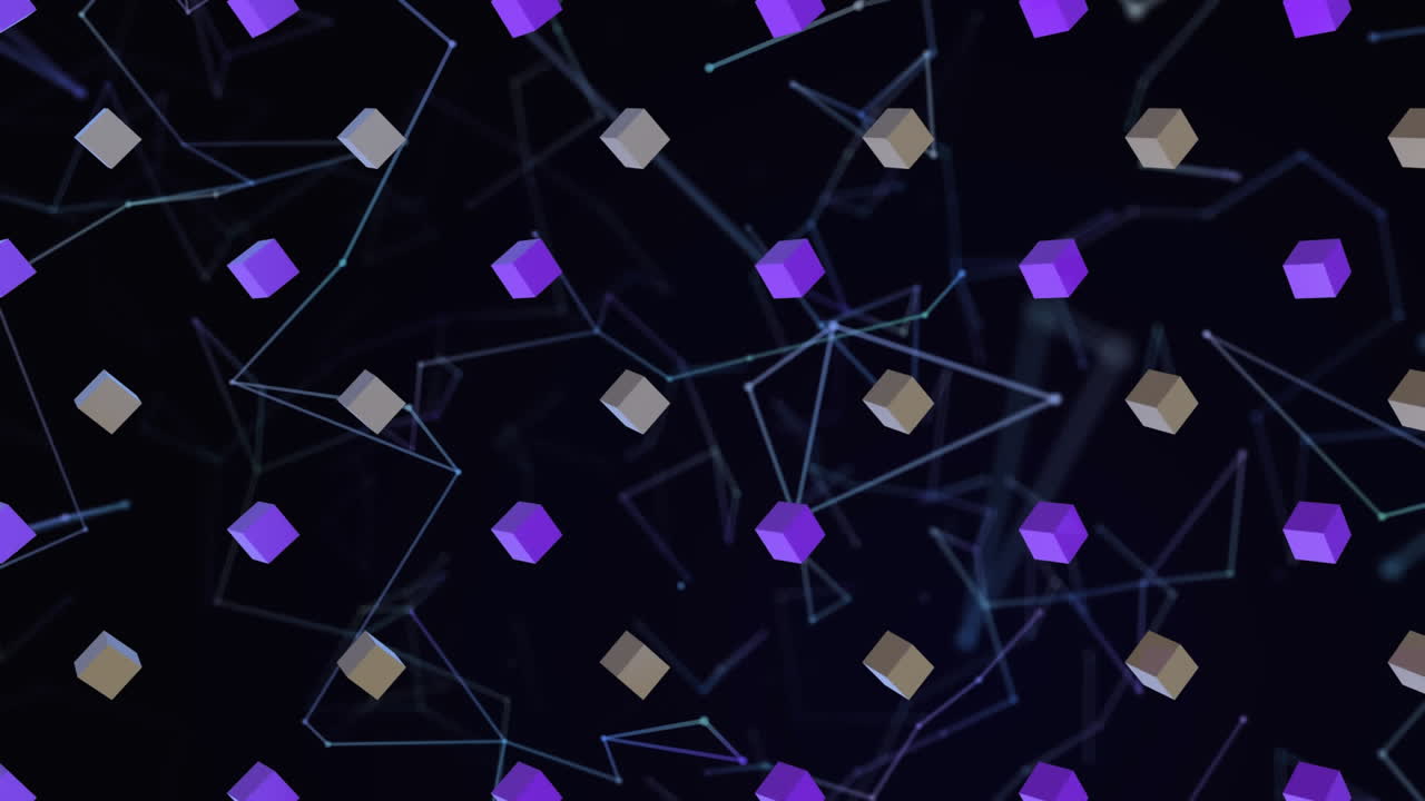 múltiples formas cúbicas contra un fondo negro