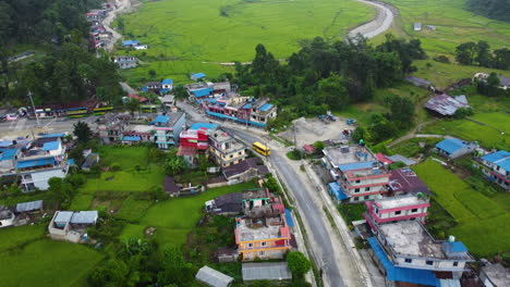 Rustic-Town-Villages-On-The-Foothills-Of-Himalayas-Mountains-In-Nepal,-South-Asia