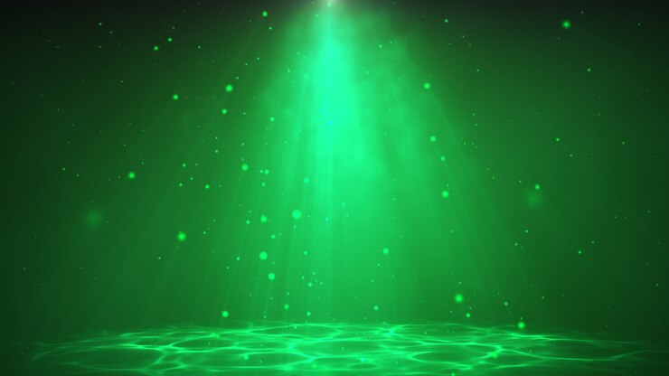 Emerald Underwater Light Beam